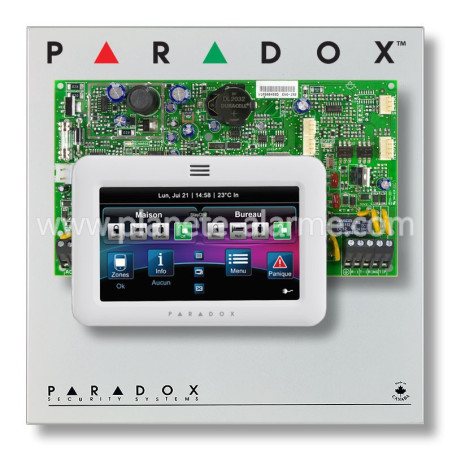 Pack alarme centrale PARADOX EVO192 avec clavier tactile Paradox TM50