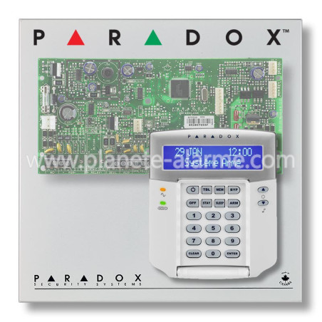 Pack centrale filaire Paradox SP avec clavier filaire K32LCD+